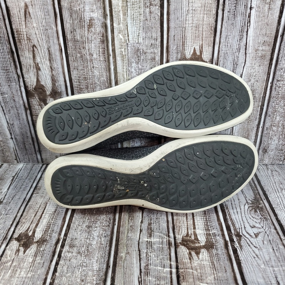 Skechers Womens Newbury St Easily Adored Slip On Shoes Black Memory Foam Size 11 - Picture 7 of 8